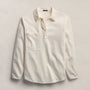 Lightweight Denim Patch Pocket Top in Off White | James Perse Los Angeles