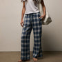 Plaid Linen Pant in Blue Plaid | James Perse Los Angeles