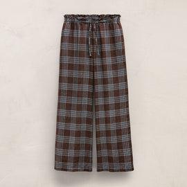 Plaid Linen Beach Pant in Plum Plaid | James Perse Los Angeles