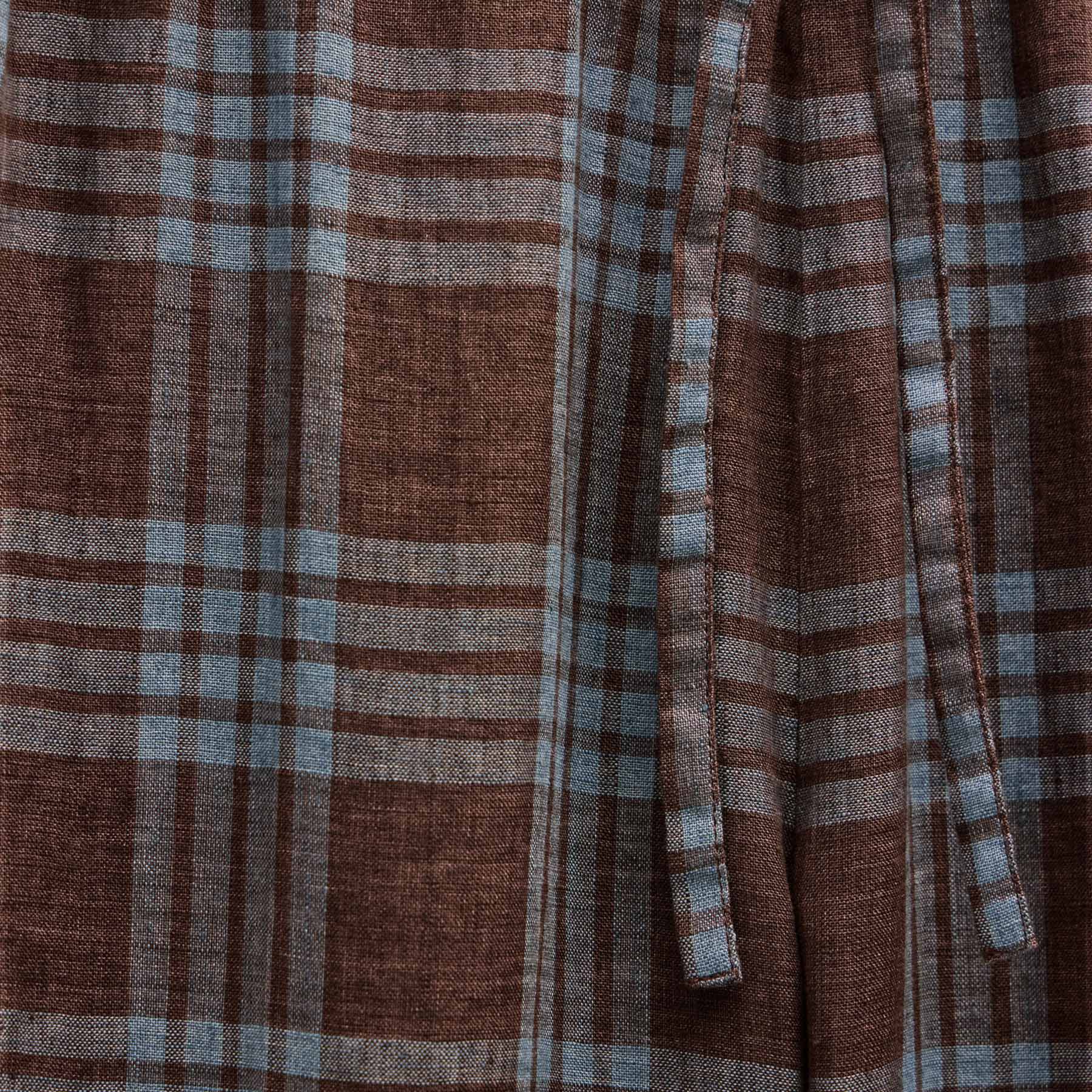 Plaid Linen Beach Pant in Plum Plaid | James Perse Los Angeles
