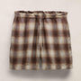 Plaid Linen Short in Chestnut Plaid | James Perse Los Angeles