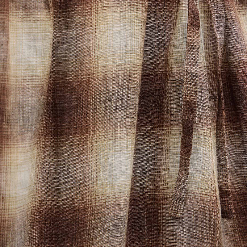 Plaid Linen Short in Chestnut Plaid | James Perse Los Angeles