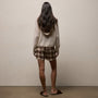 Plaid Linen Short in Chestnut Plaid | James Perse Los Angeles