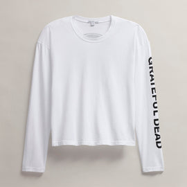 Women's Grateful Dead Long Sleeve in White/Black | James Perse Los Angeles