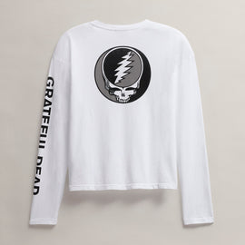 Women's Grateful Dead Long Sleeve in White/Black | James Perse Los Angeles
