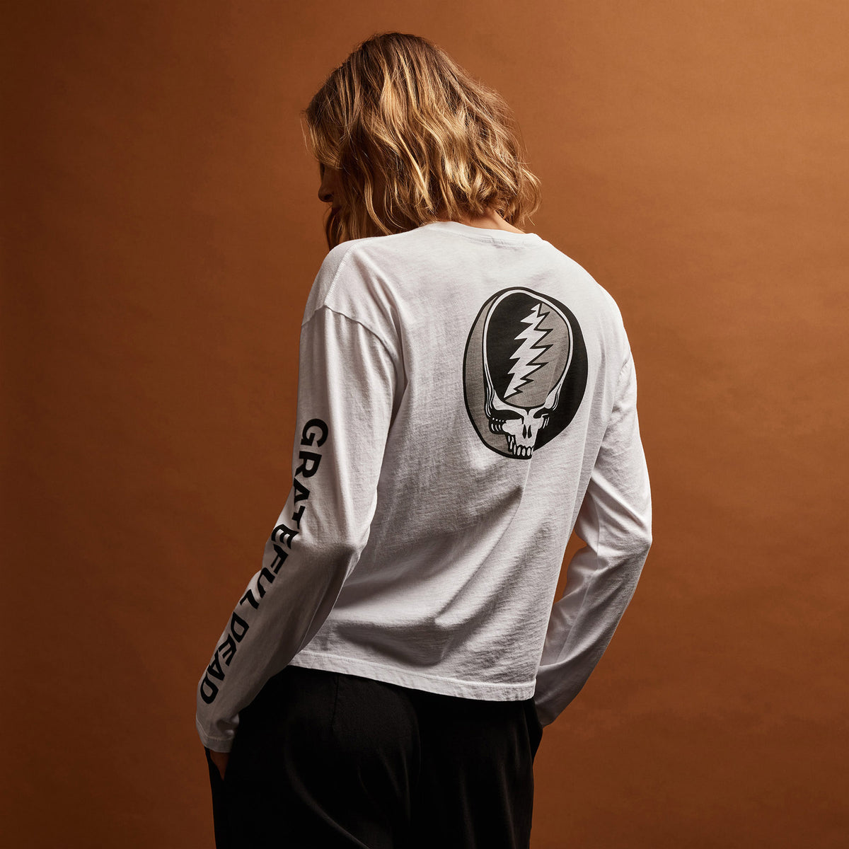 Women's Grateful Dead Long Sleeve Tee Set in Black/Comet/White | James Perse Los Angeles