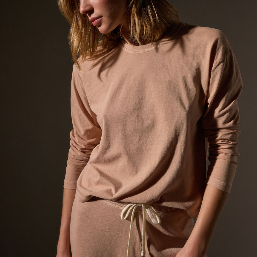 Vintage Boxy Tee in Rose Nude Pigment | James Perse Los Angeles
