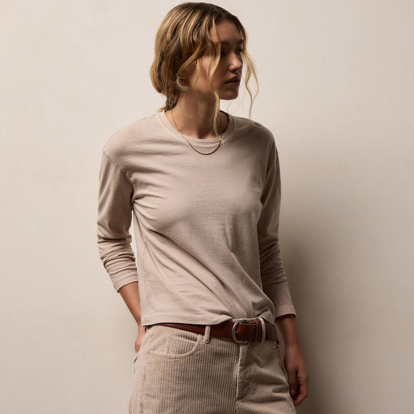 Vintage Boxy Tee in Stone Pigment | James Perse Los Angeles
