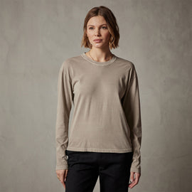 Vintage Boxy Tee in Toast Pigment | James Perse Los Angeles