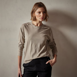 Vintage Boxy Tee in Toast Pigment | James Perse Los Angeles