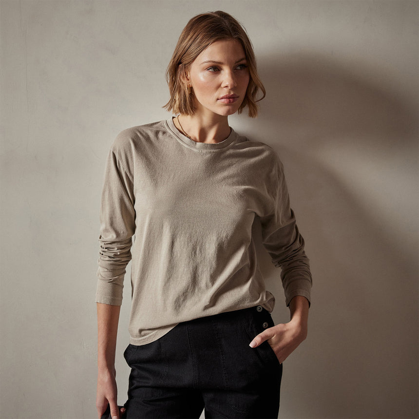 Vintage Boxy Tee in Toast Pigment | James Perse Los Angeles
