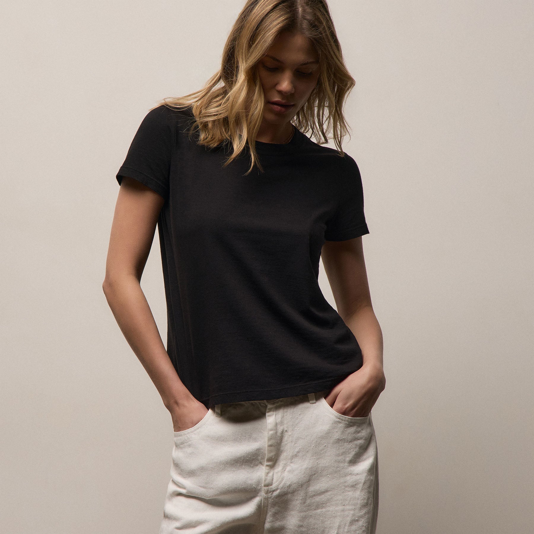 Vintage Little Boy Tee in Black | James Perse Los Angeles