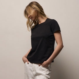 Vintage Little Boy Tee in Black | James Perse Los Angeles