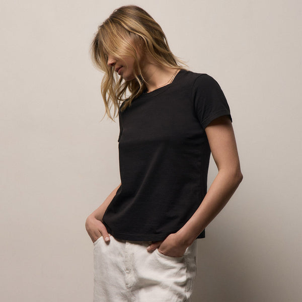 Vintage Little Boy Tee in Black | James Perse Los Angeles