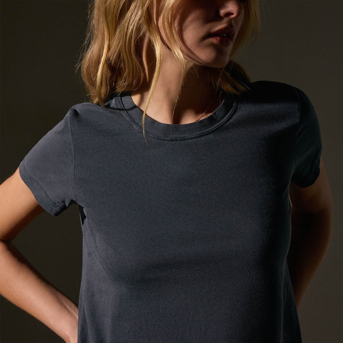 Vintage Little Boy Tee  in Blue Noir Pigment | James Perse Los Angeles