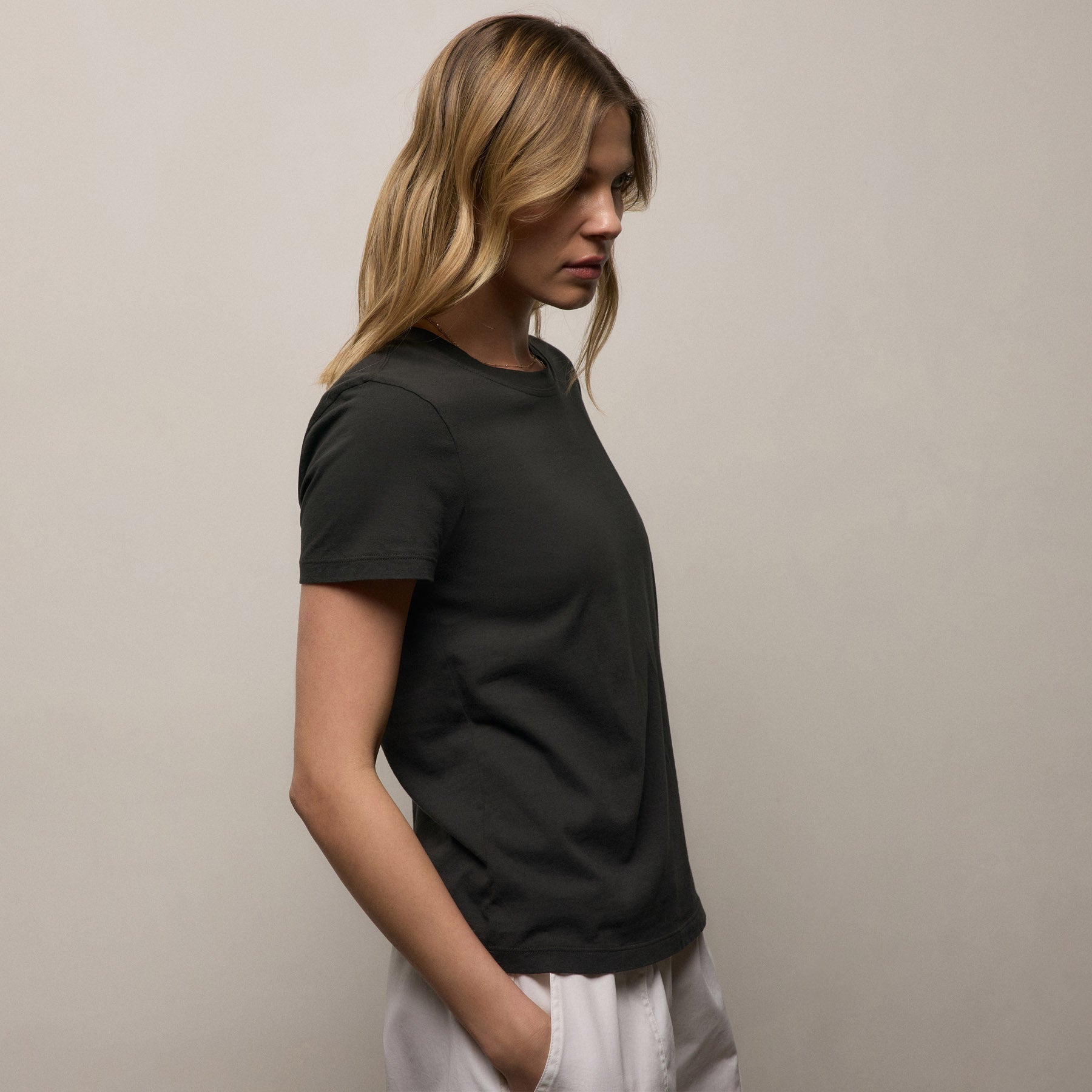 Vintage Little Boy Tee in Carbon | James Perse Los Angeles