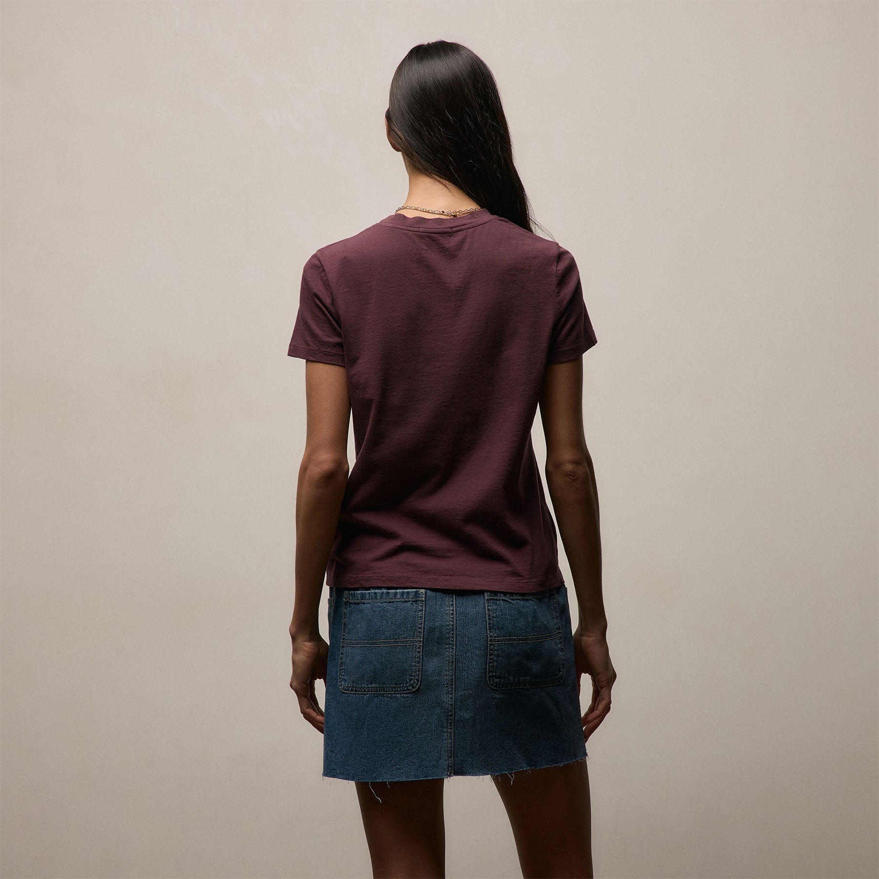 Vintage Little Boy Tee in Dark Plum | James Perse Los Angeles