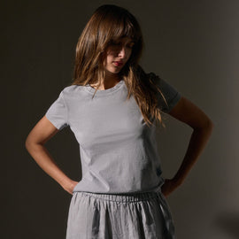 Vintage Little Boy Tee in Grey Sky Pigment | James Perse Los Angeles