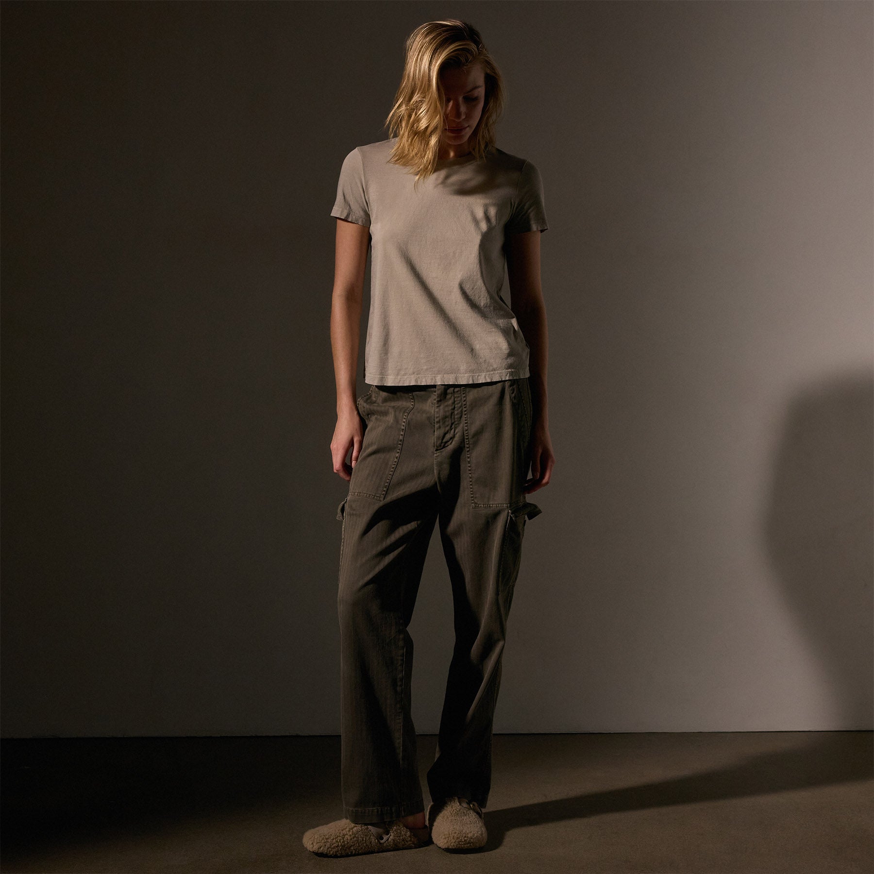 Vintage Little Boy Tee in Light Tan Pigment | James Perse Los Angeles