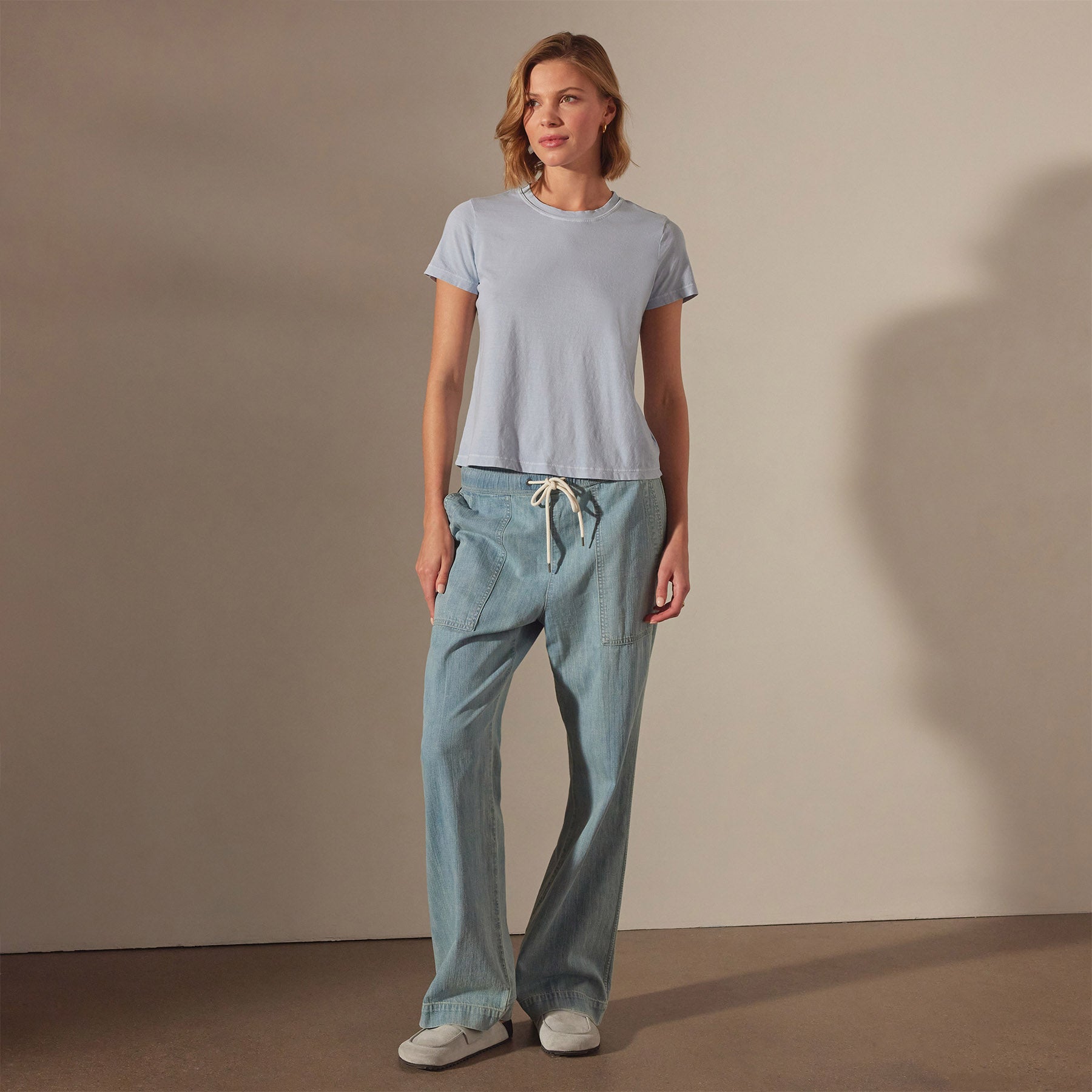 Vintage Little Boy Tee in Open Sky Pigment | James Perse Los Angeles