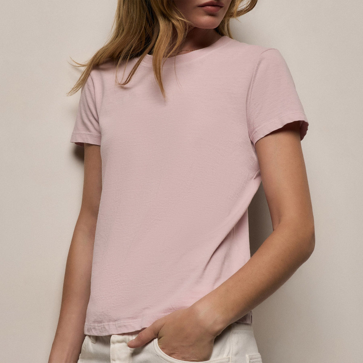 Vintage Little Boy Tee in Rose Quartz Pigment | James Perse Los Angeles