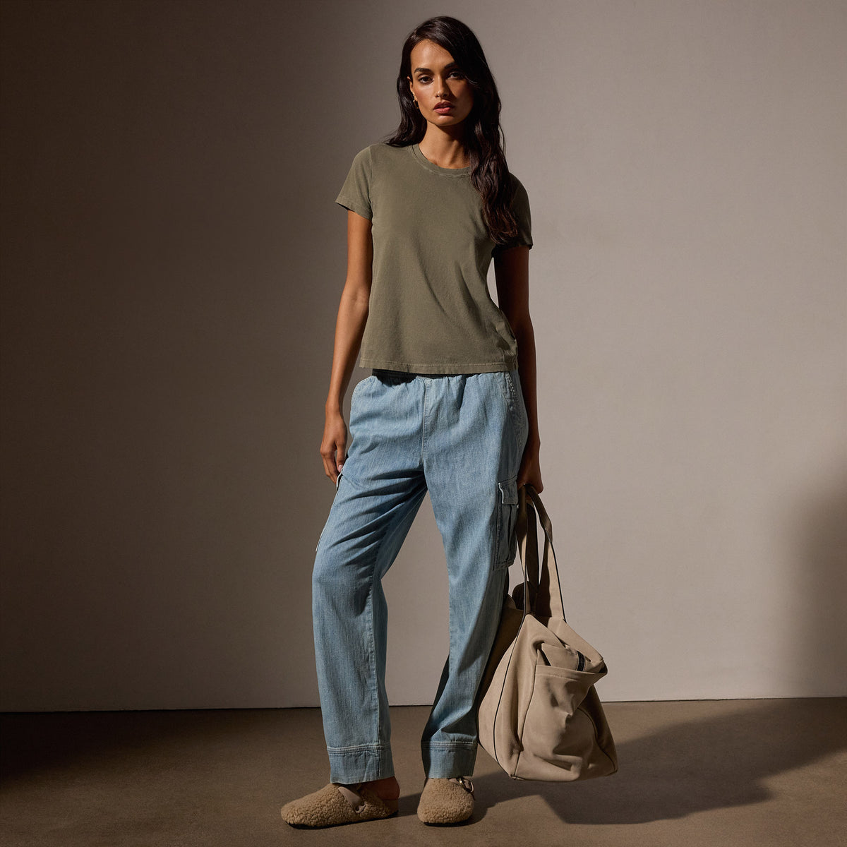 Vintage Little Boy Tee in Trooper Pigment | James Perse Los Angeles