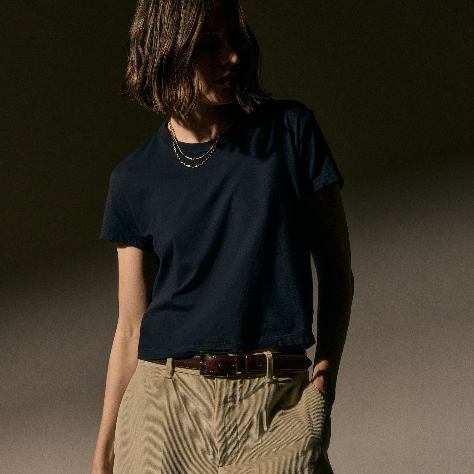 Shrunken Crew Neck Tee