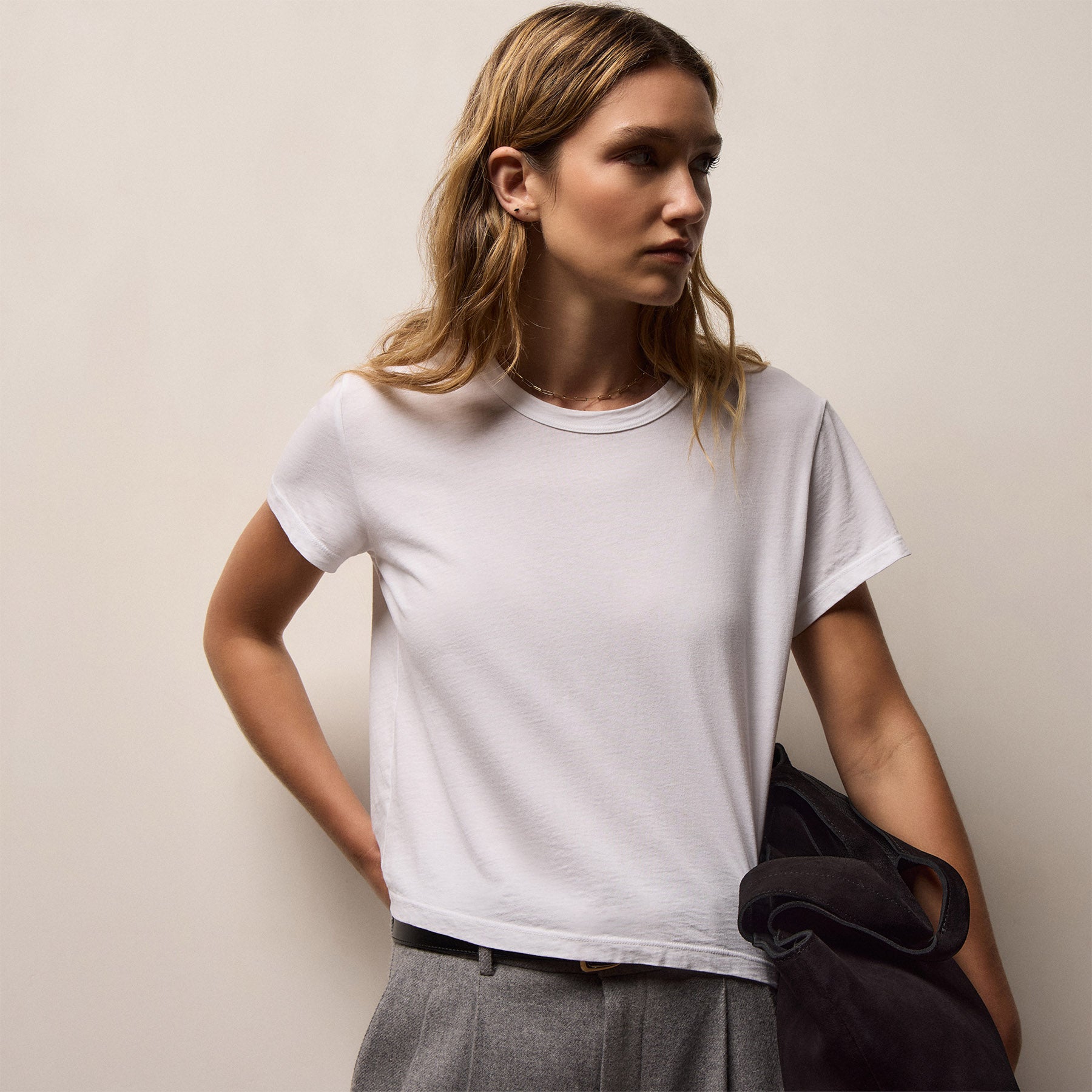 Shrunken Crew Neck Tee