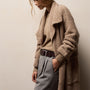 Long Loop Alpaca Cashmere Coat in Soft Beige | James Perse Los Angeles