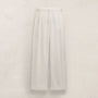 Twill Pleated Trouser In Off White | James Perse Los Angeles