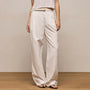 Twill Pleated Trouser In Off White | James Perse Los Angeles