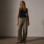 Lightweight Matte Sateen Trouser in Fawn | James Perse Los Angeles
