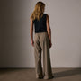 Lightweight Matte Sateen Trouser in Fawn | James Perse Los Angeles