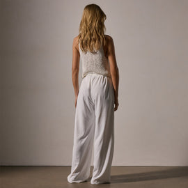 Matte Polyester Paper Bag Pant in White | James Perse Los Angeles