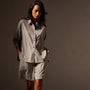 Lightweight Matte Satin Fluid Shirt in Mineral | James Perse Los Angeles