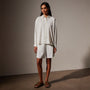 Lightweight Matte Satin Fluid Shirt in White | James Perse Los Angeles
