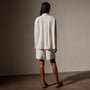 Lightweight Matte Satin Fluid Shirt in White | James Perse Los Angeles