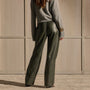 Pull On Leather Trouser - Dark Olive | James Perse Los Angeles