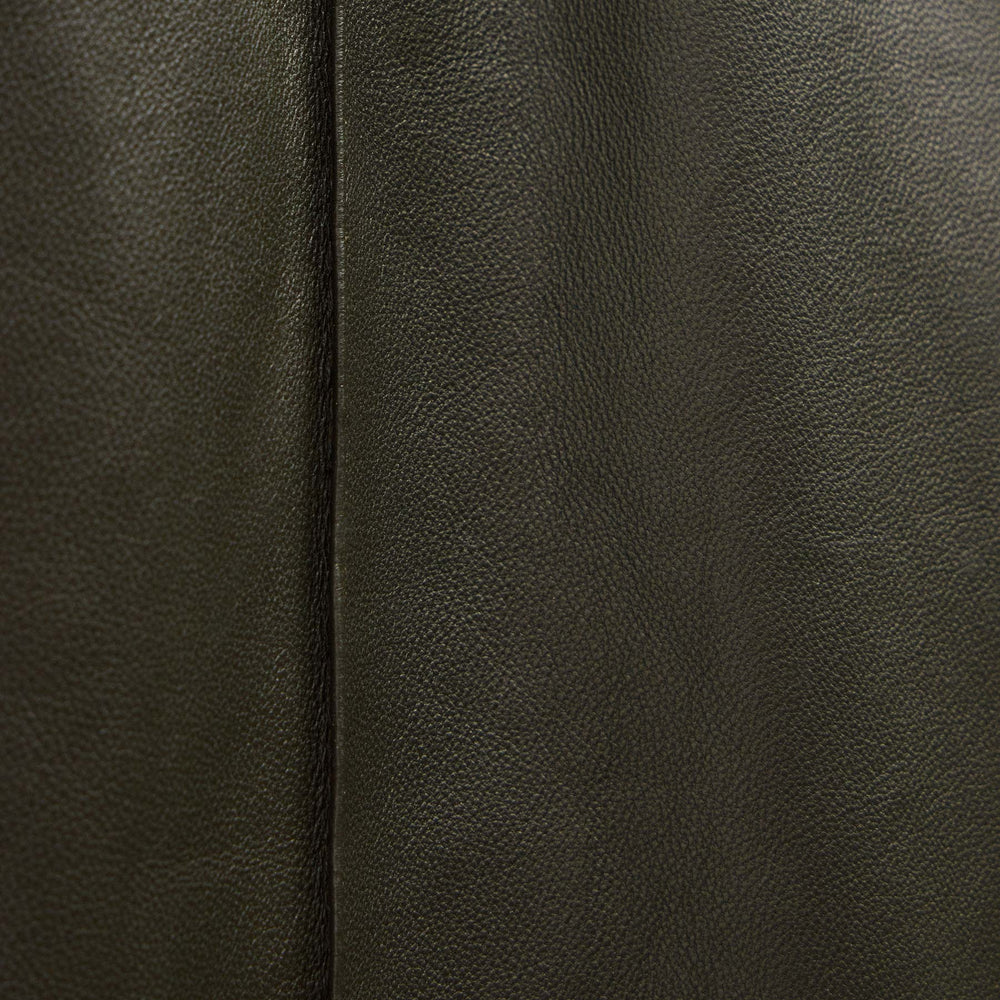 Leather Track Pant - Dark Olive