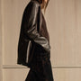 Leather Notch Lapel Blazer - Distressed Brown | James Perse Los Angeles