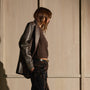 Leather Notch Lapel Blazer - Distressed Brown | James Perse Los Angeles