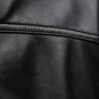 Leather Funnel Neck Jacket - Black | James Perse Los Angeles