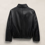 Leather Funnel Neck Jacket - Black | James Perse Los Angeles