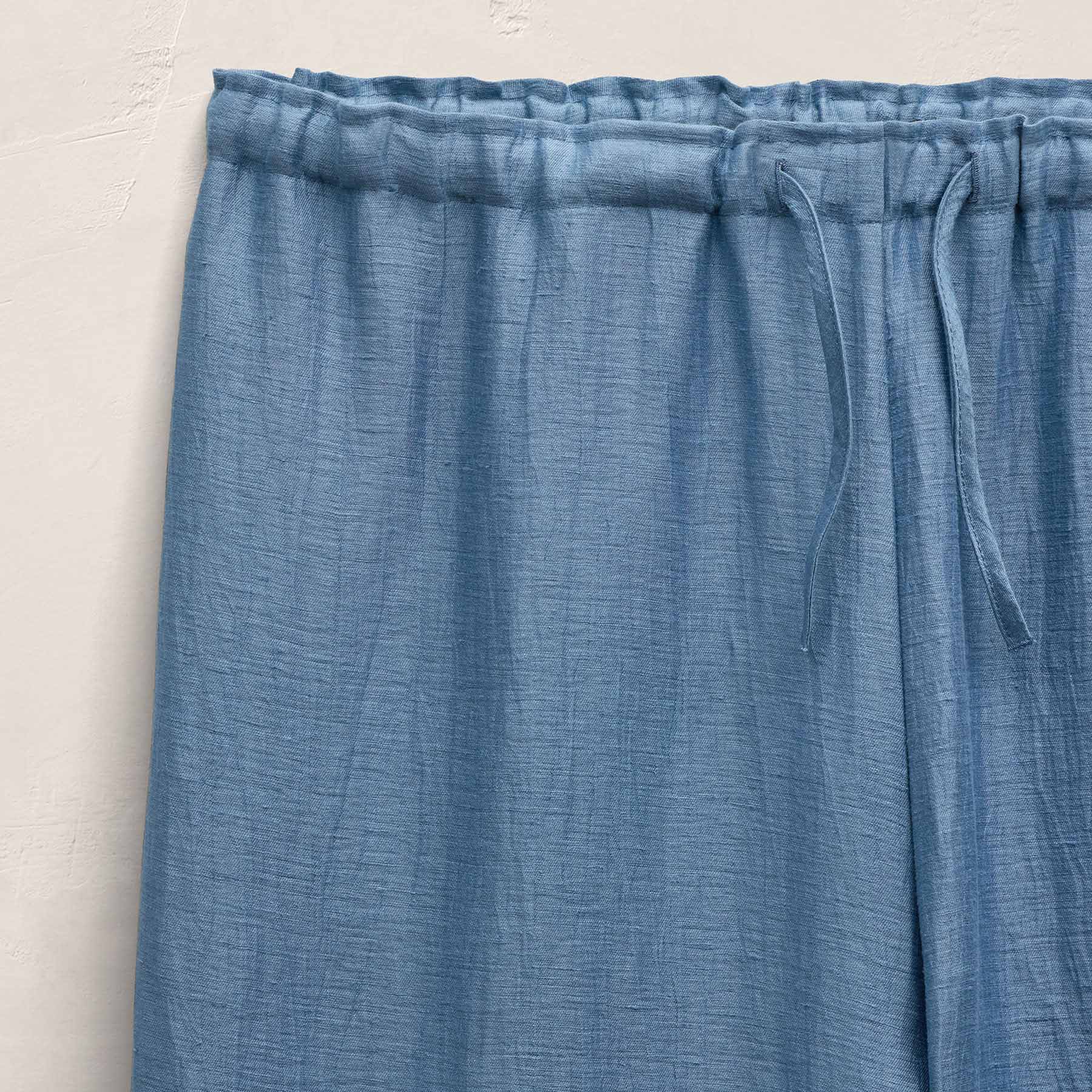 Linen Wide Cuff Pant in Blue Hyacinth | James Perse Los Angeles