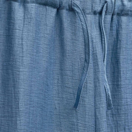 Linen Wide Cuff Pant in Blue Hyacinth | James Perse Los Angeles