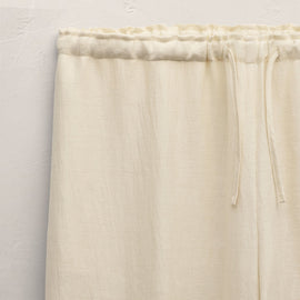 Linen Wide Cuff Pant in Ecru | James Perse Los Angeles