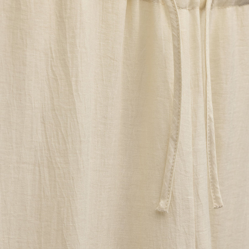 Linen Wide Cuff Pant in Ecru | James Perse Los Angeles