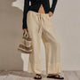 Linen Wide Cuff Pant in Ecru | James Perse Los Angeles