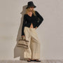 Linen Wide Cuff Pant in Ecru | James Perse Los Angeles