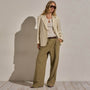 Crinkle Linen Relaxed Blazer in Ecru | James Perse Los Angeles
